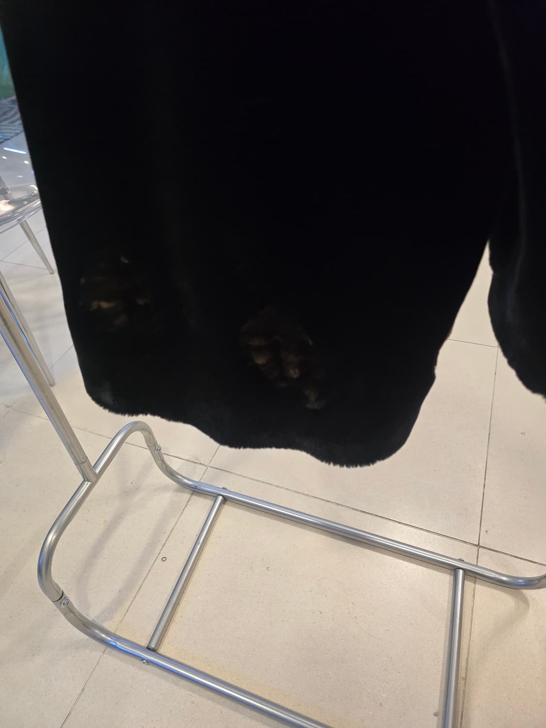 블랙 페이크퍼 밍크코트 상품이미지5