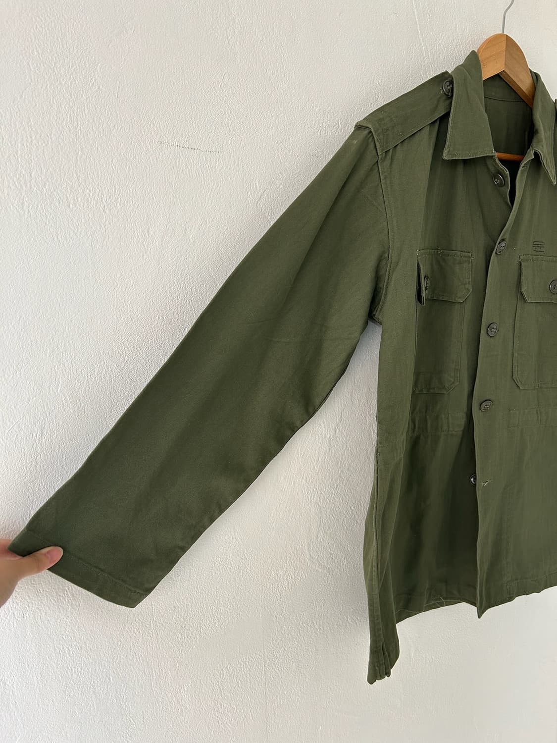 70's Korean Army HBT Fatigue Shirt. 상품이미지3