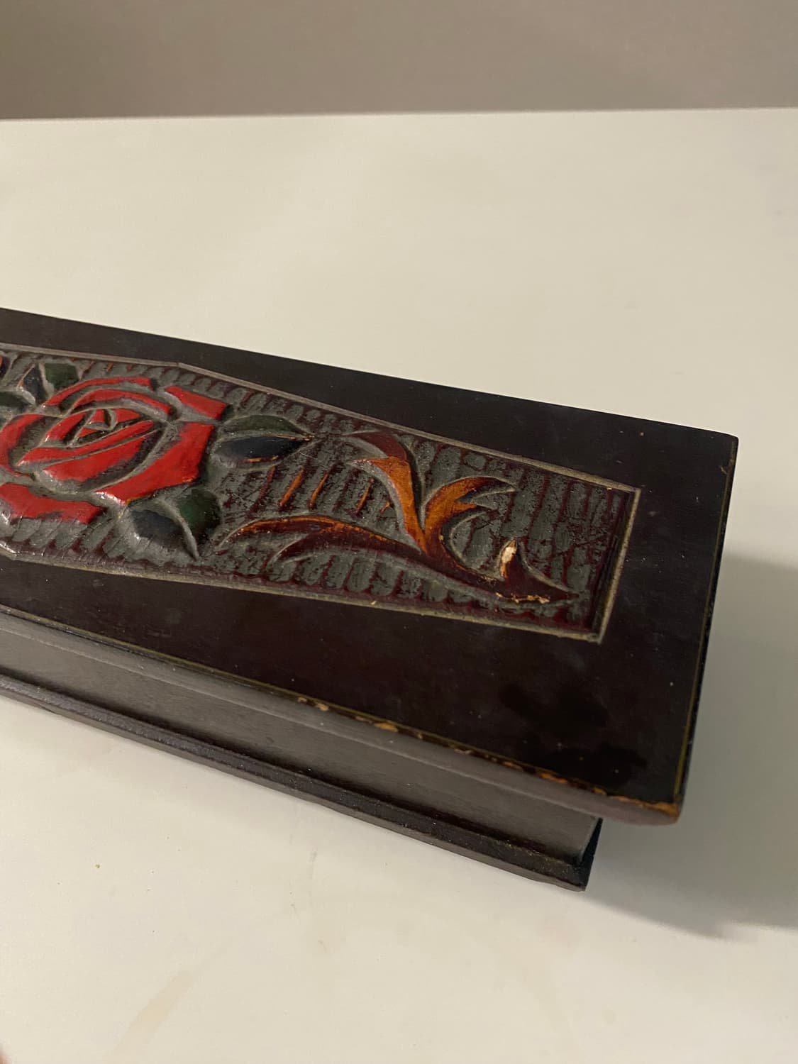 Sankyo 오르골 보석함 장미 우드 (작동x) 상품이미지3