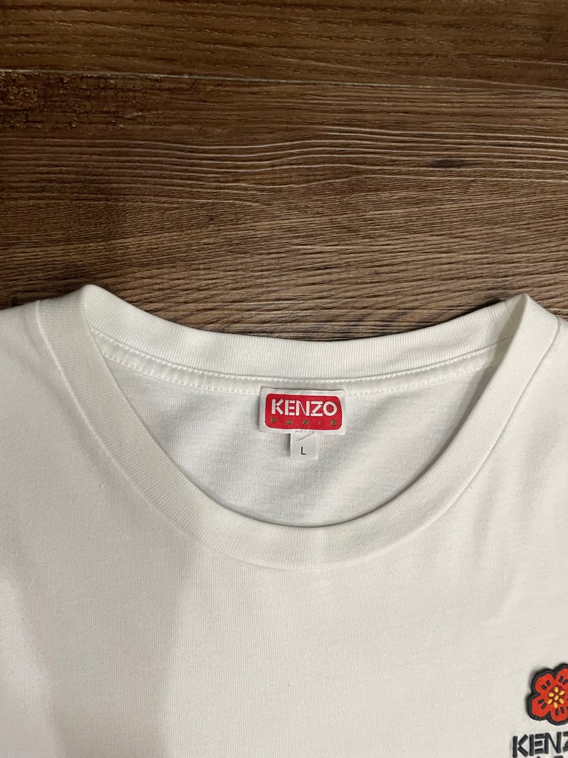 겐조 KENZO 보케 플라워 크레스트 티셔츠 화이트 상품이미지5