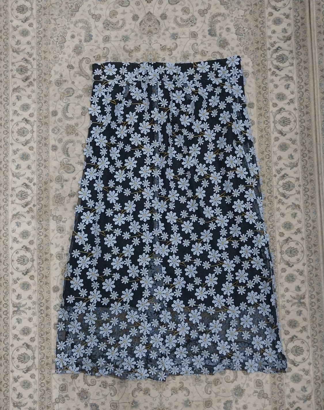 ANNA SUI 플라워 레이스 롱 스커트 66(27-29) 상품이미지1
