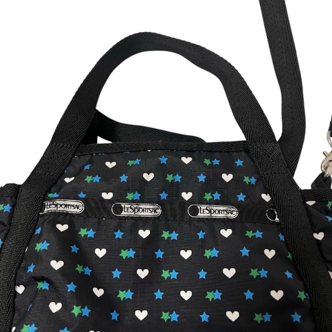 레스포삭 빈티지 모리걸 별 스타 하트 러브 패턴 크로스백 가방 네이비 상품이미지8