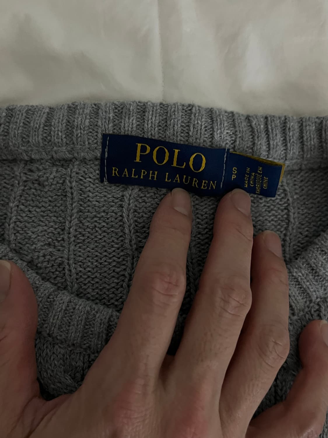랄프로렌 정품!! 그레이 꽈배기니트 사이즈s 상품이미지3