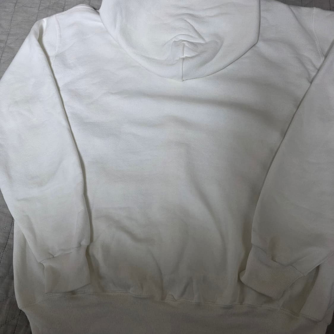 [L] 90s USA 빈티지 러셀 애슬레틱 후드집업 화이트 상품이미지5
