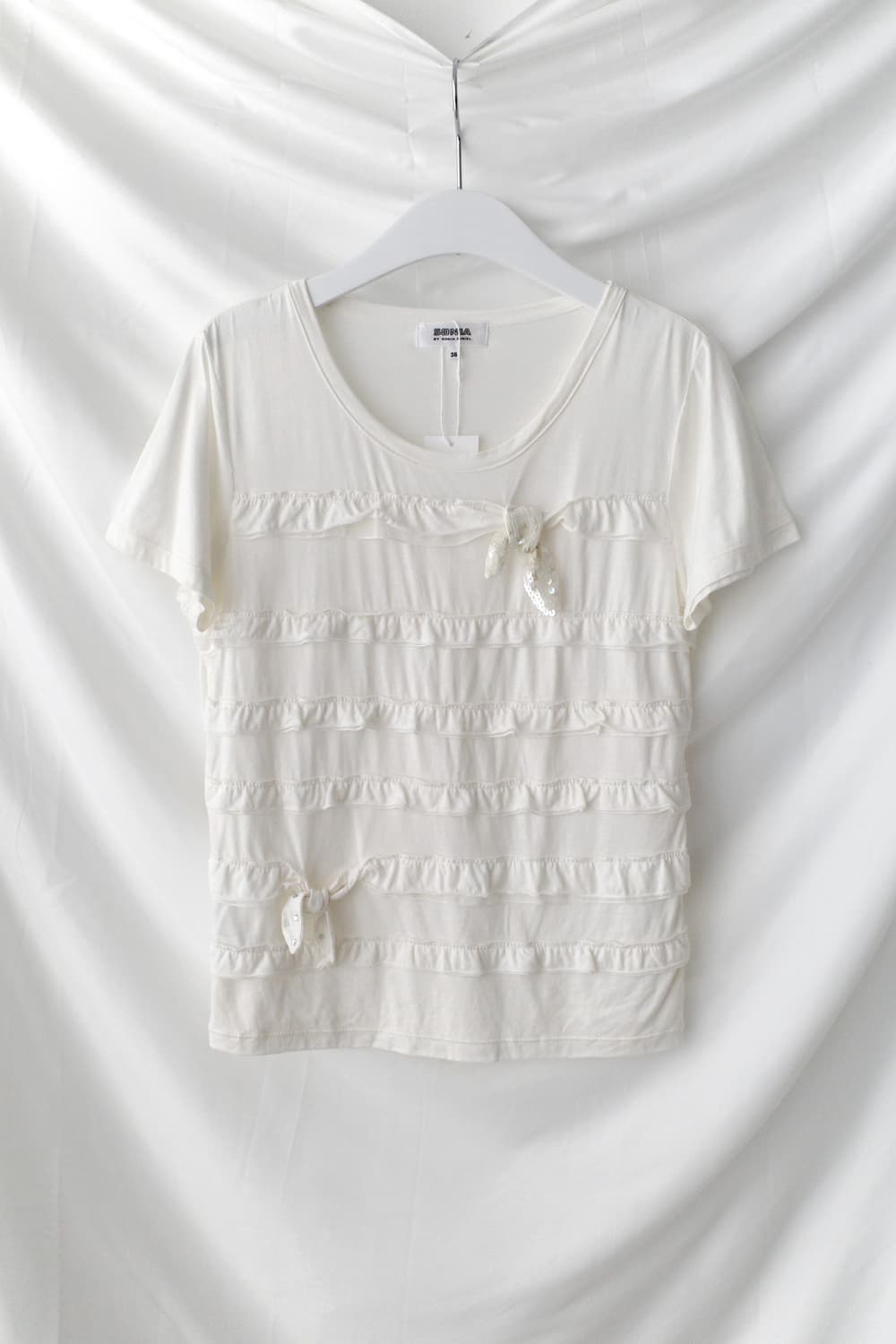 sonia rykiel) ribbon frill half T  상품이미지1