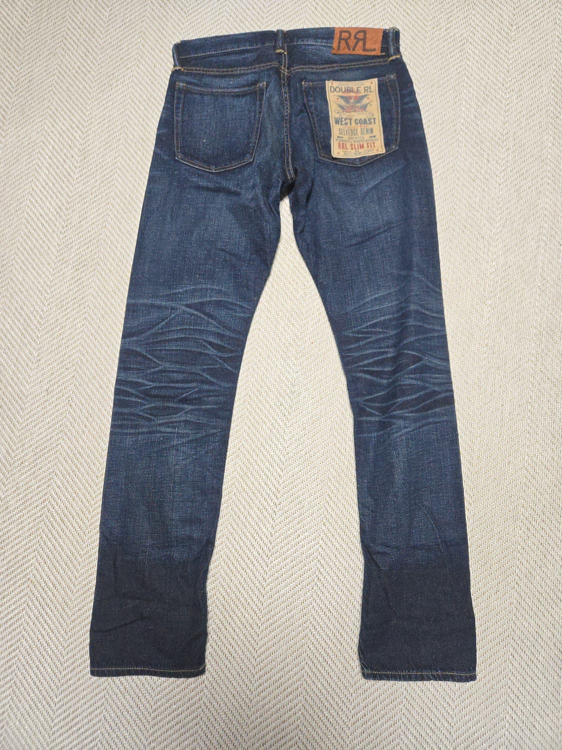 (매장판) 더블알엘 슬림핏 리지 크레스트 셀비지진 32×32 상품이미지1