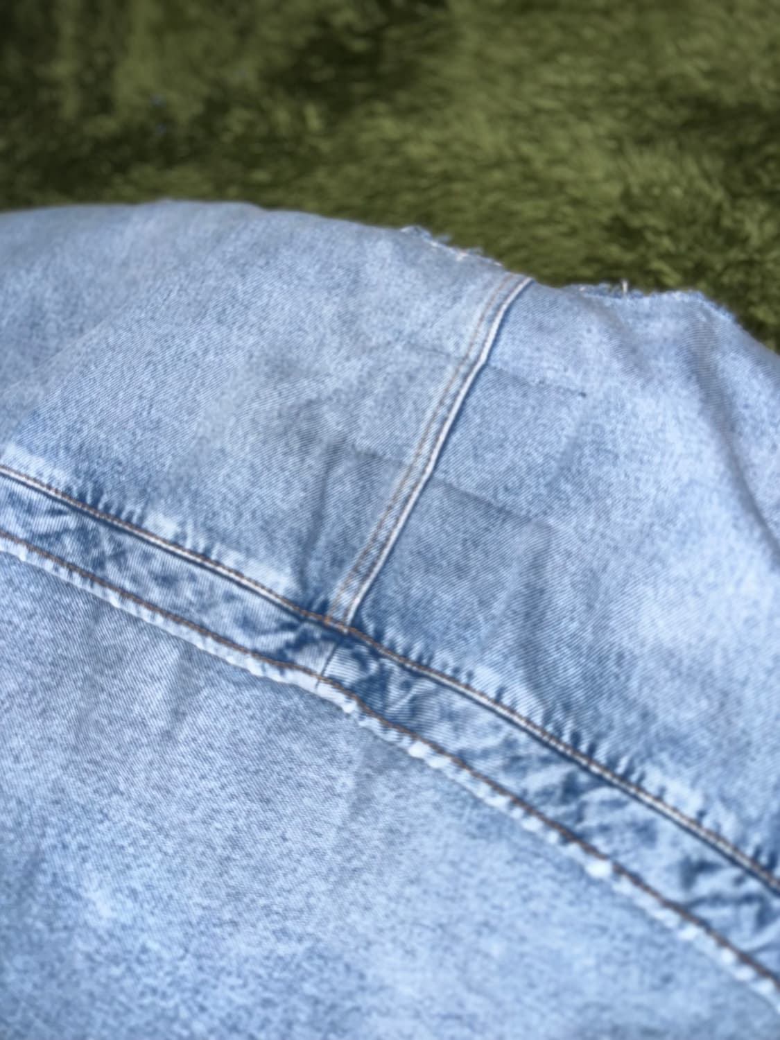 [XL] 디젤 디스트로이드 헤비웨이트 데님 봄버 자켓 라이트 인디고 상품이미지10