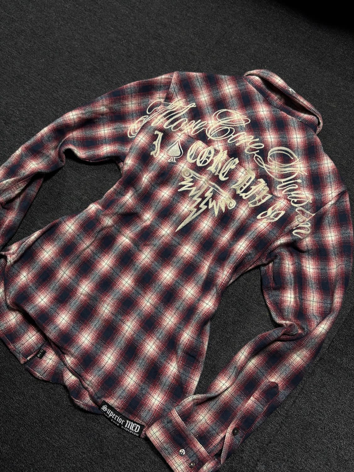 Y2K rock Punk flannel shirt 상품이미지5
