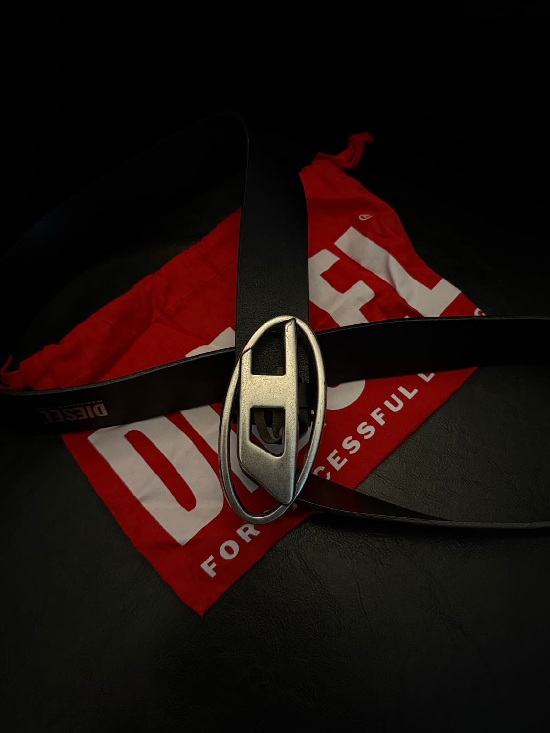 디젤 빈티지 D로고 벨트 상품이미지1