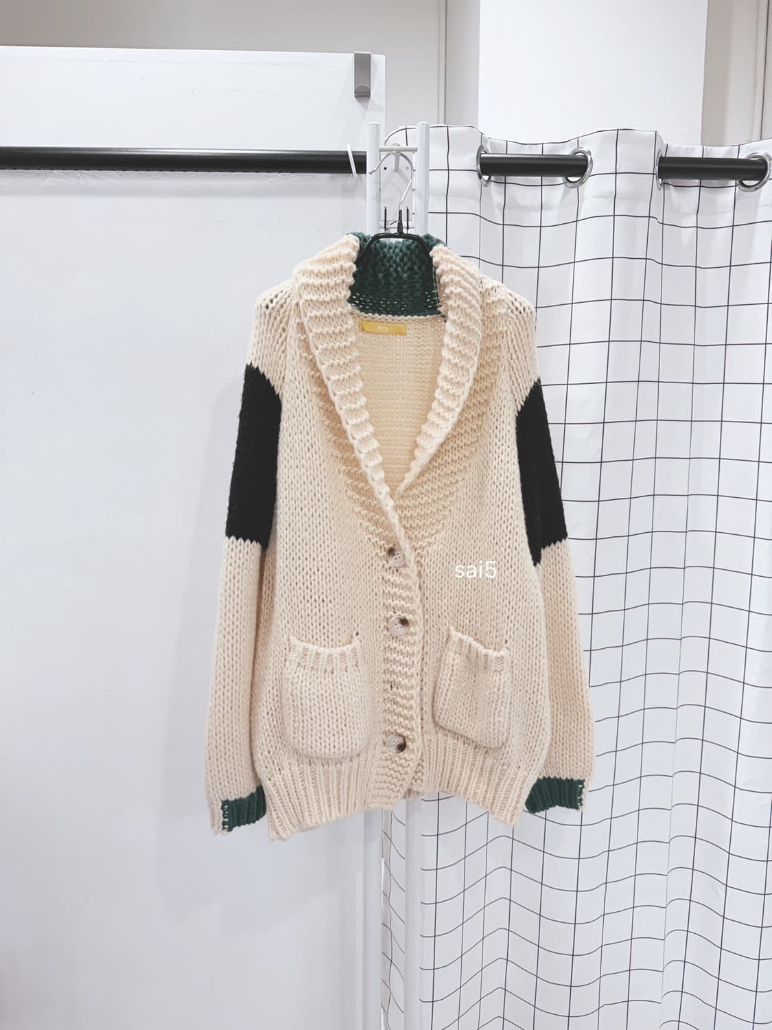 Kyo 쿄 더블로고 니트 가디건 상품이미지2