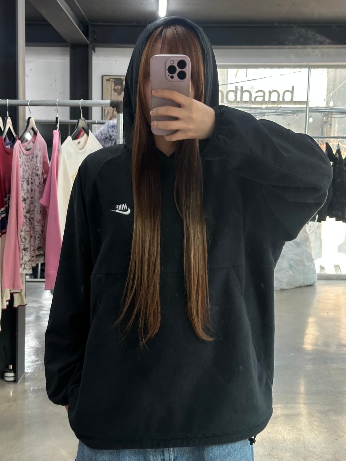 나이키 풀오버 플리스 윈드브레이커 후드티 상품이미지2