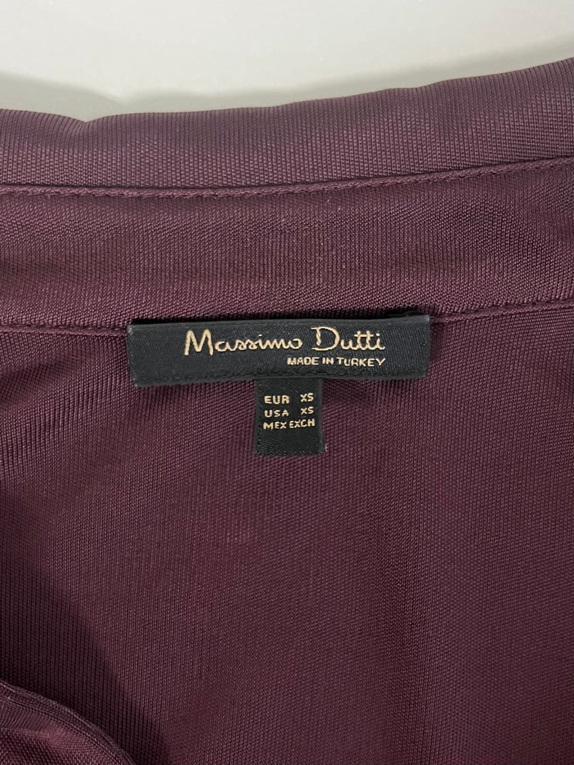 XS) 마시모두띠 비스코스 셔츠 블라우스 버건디 상품이미지4