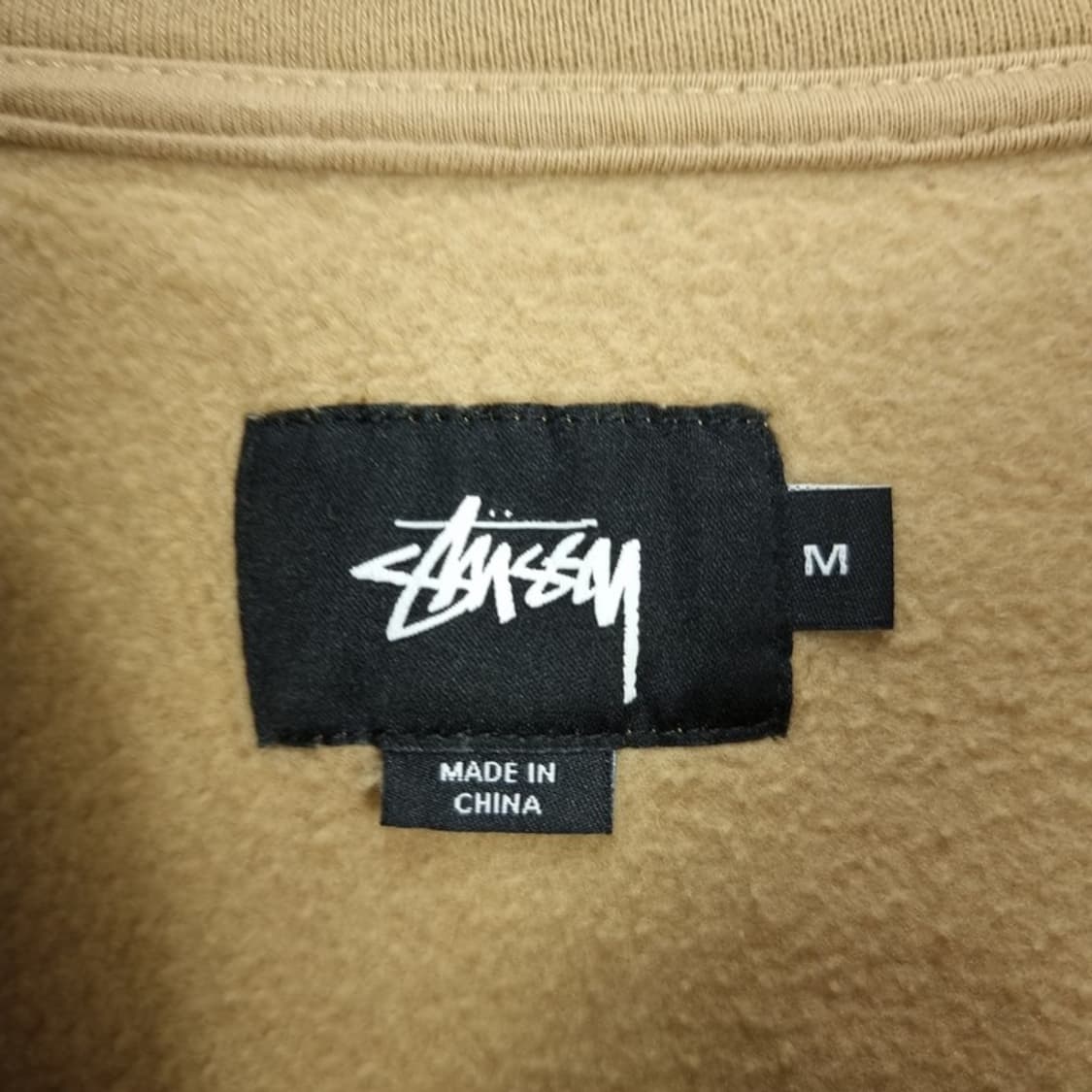 [스투시] 아치 로고 하프집업 반집업 맨투맨 베이지 P01585 상품이미지5