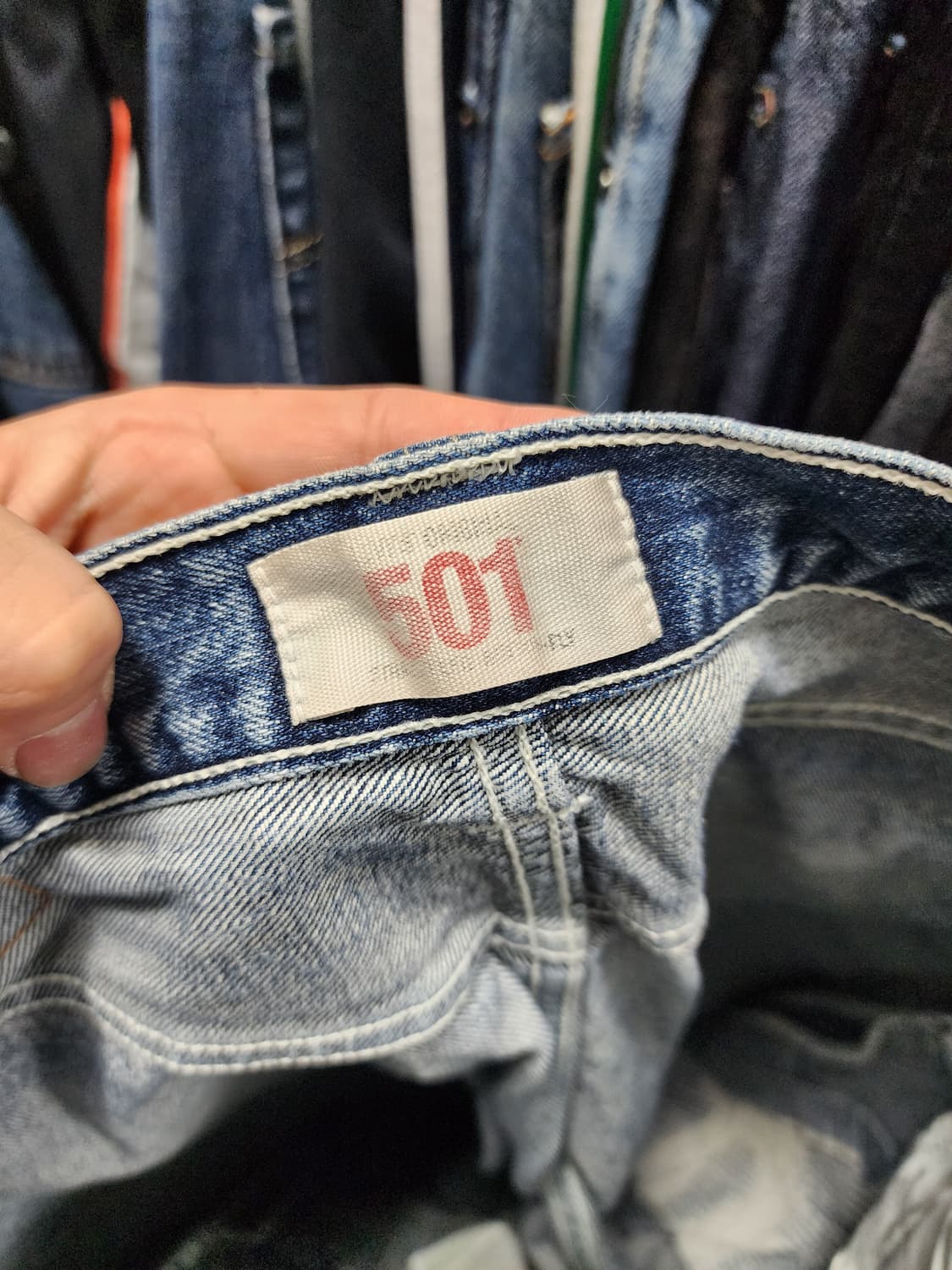 JPN 리바이스 90s 501 데미지 워싱 데님 팬츠 상품이미지8