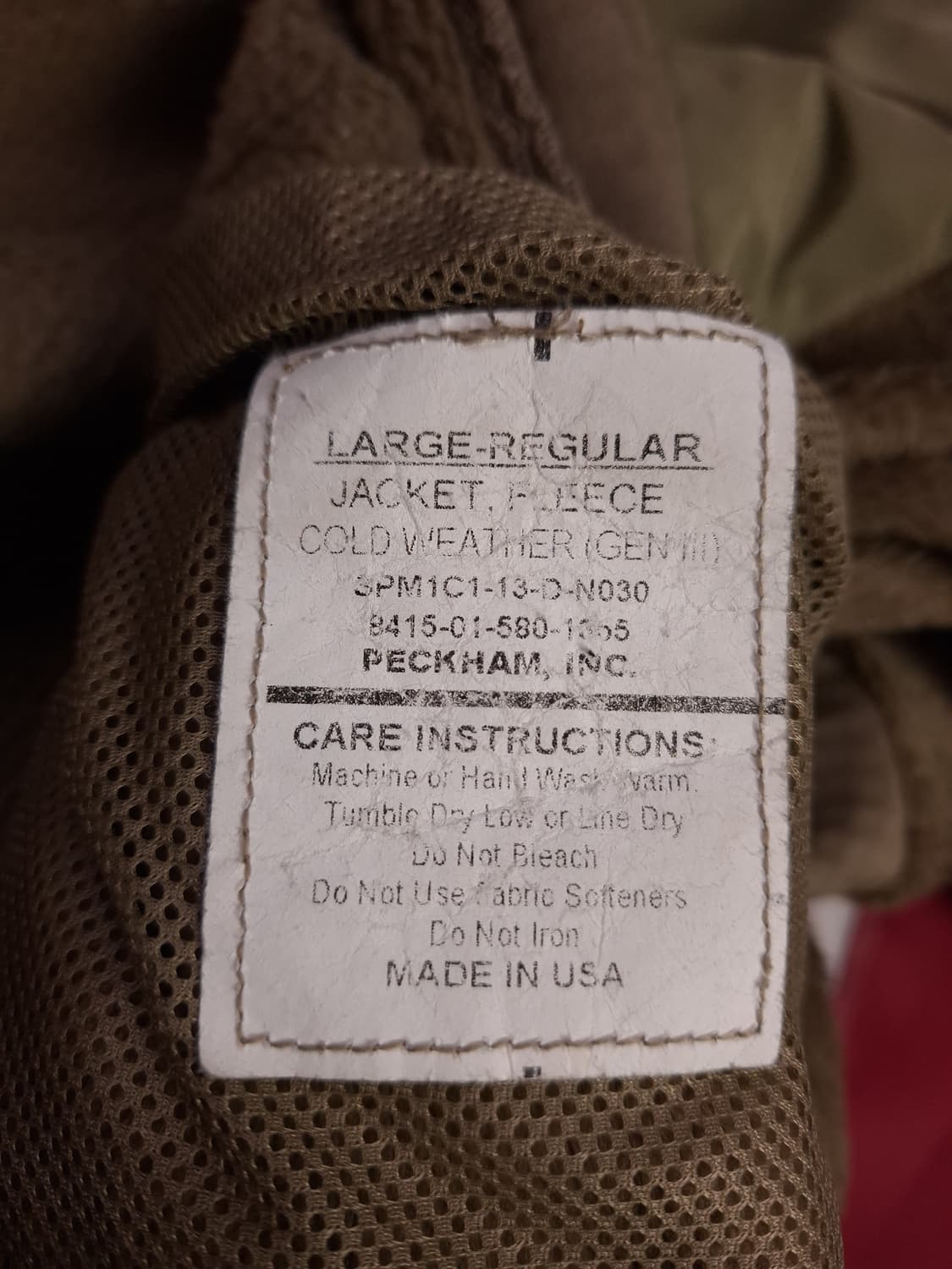 오리지날 미군 지급용 신형 OCP 폴라텍 후리스자켓 상품이미지3