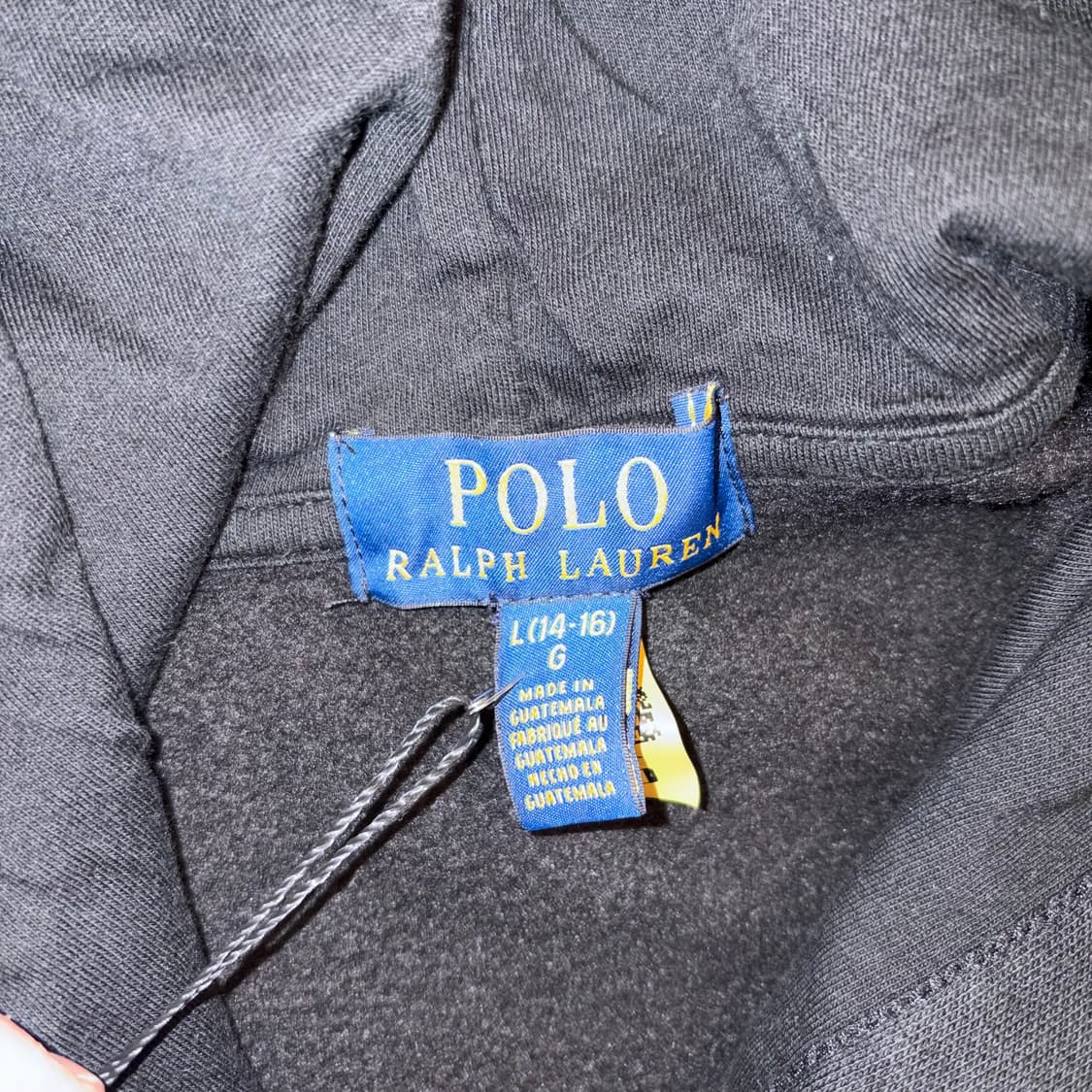 [L] 폴로 랄프로렌 키즈 블랙 컬러풀 빅 로고 후드티 B444 상품이미지5