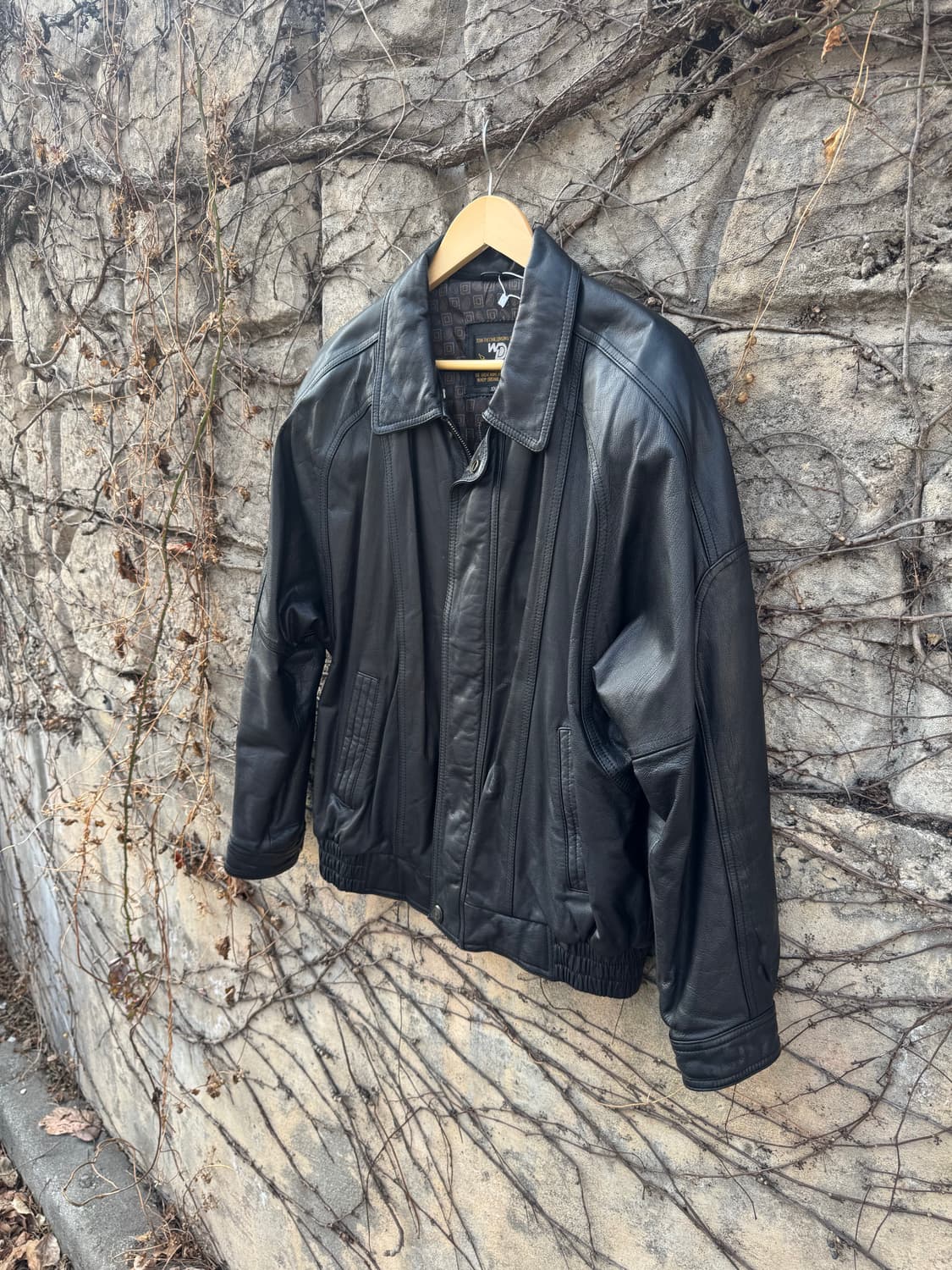 90s wd 고트스킨 빈티지 국내생산 염소가죽 레더 가죽 자켓 상품이미지3
