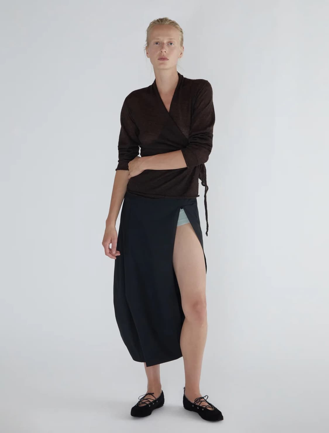 [36,37,38]팔로마울 Pina 퍼 발레리나 슈즈/브라운 상품이미지4