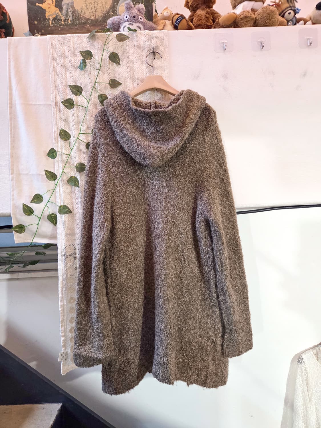 부클 후드 가디건 상품이미지4