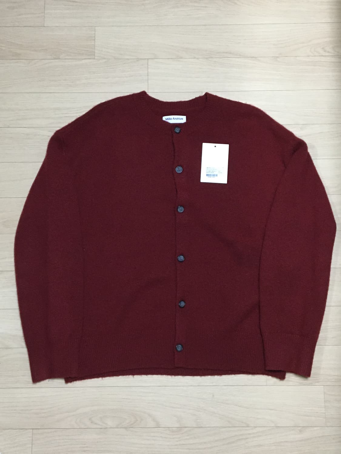 [L] 밀로아카이브 크롭 가디건 레드 상품이미지1