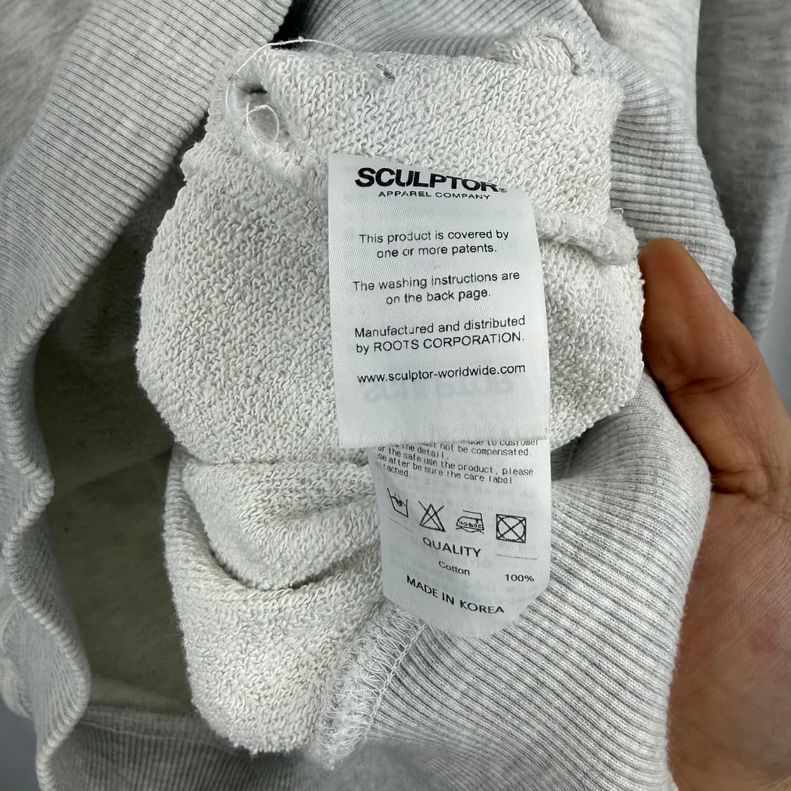 (S) 스컬프터 자수로고 후드 티 멜란지그레이 상품이미지6