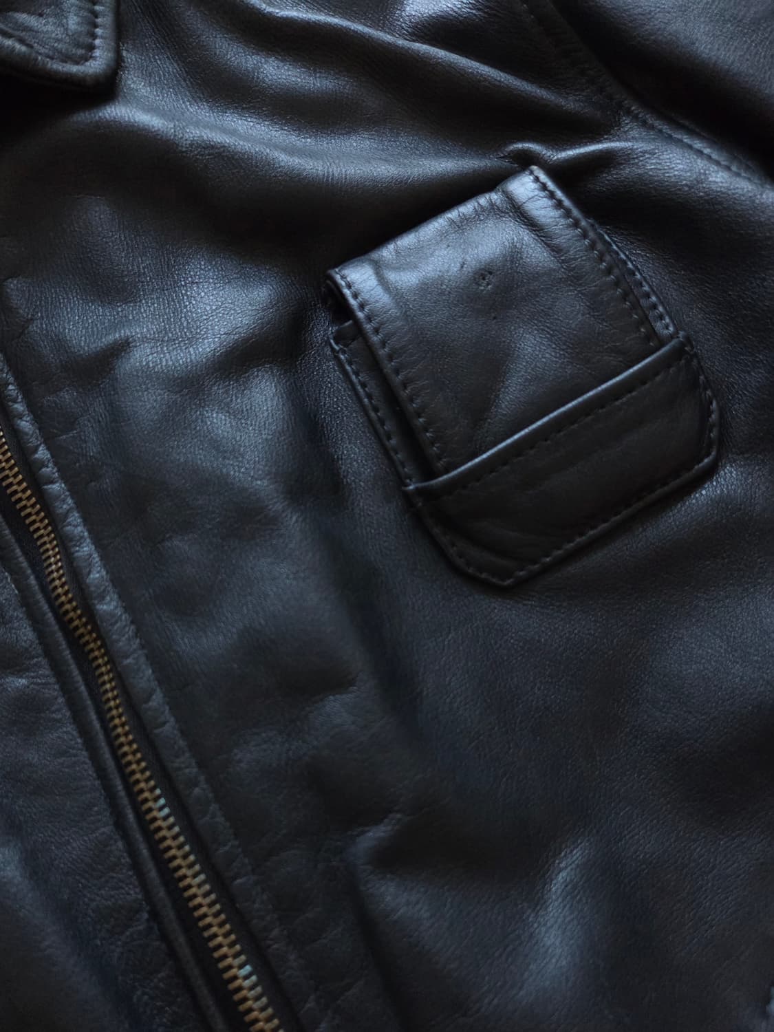 70s OG 프랑스 공군 파일럿 레더 자켓 상품이미지3