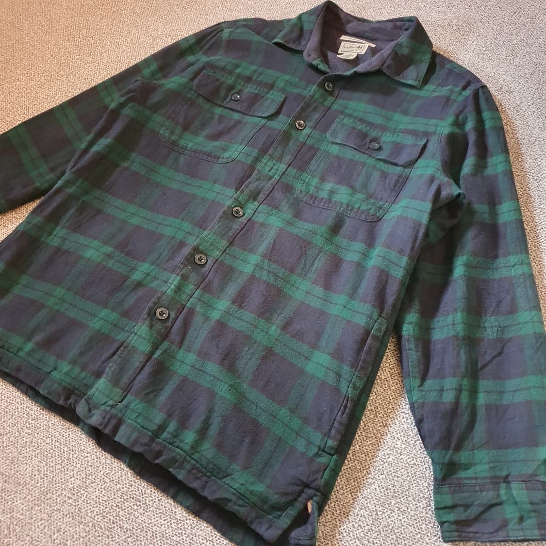 90s엘엘빈 플리스 안감 플란넬 셔츠 자켓 no.55 상품이미지2
