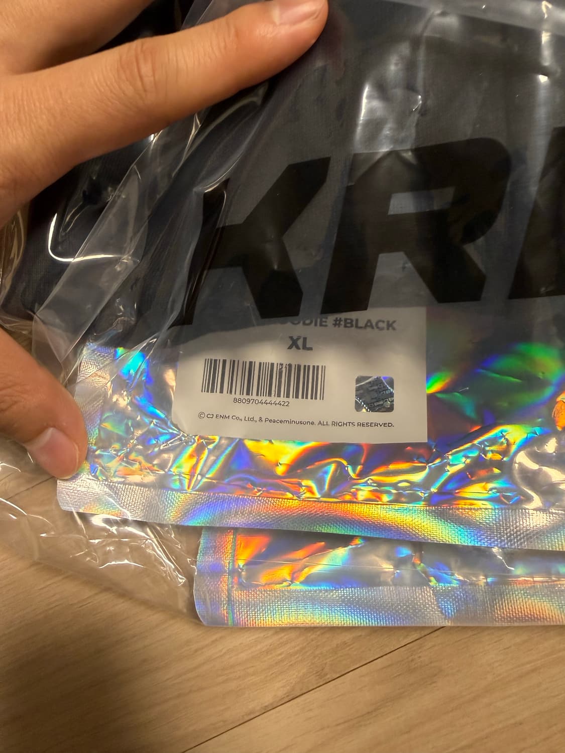 PEACEMINUSONE x 2025 MAMA 후드티 블랙 XL 새상품 상품이미지5