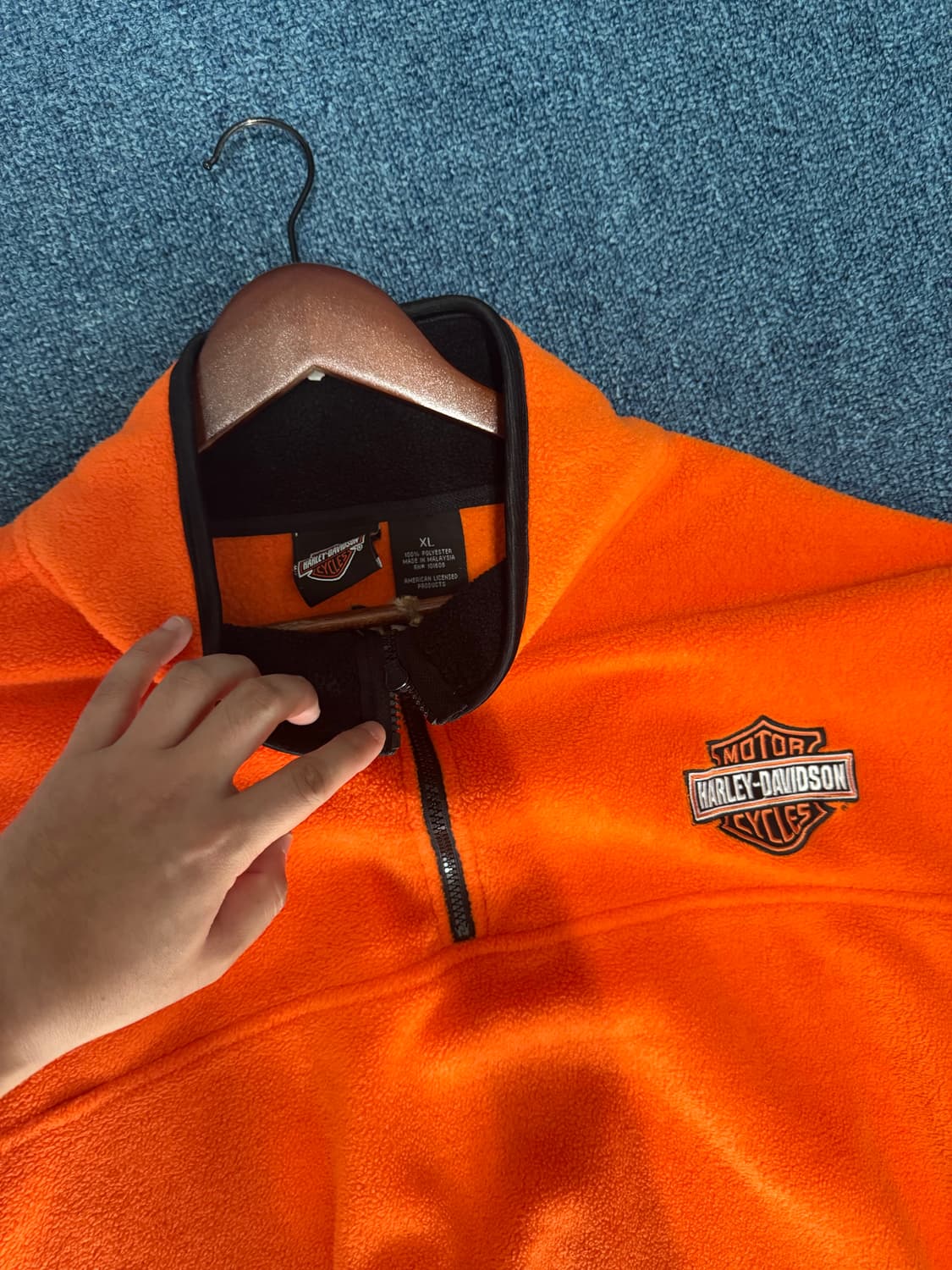 할리데이비슨 후리스 반집업  상품이미지2