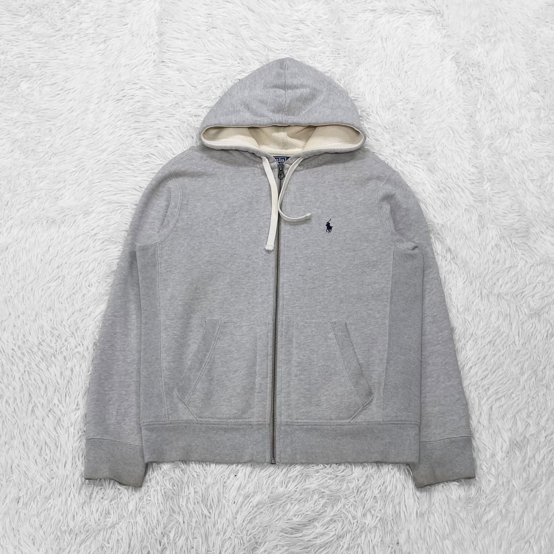 폴로 랄프로렌 포니 로고 써멀 후드집업 그레이 상품이미지2