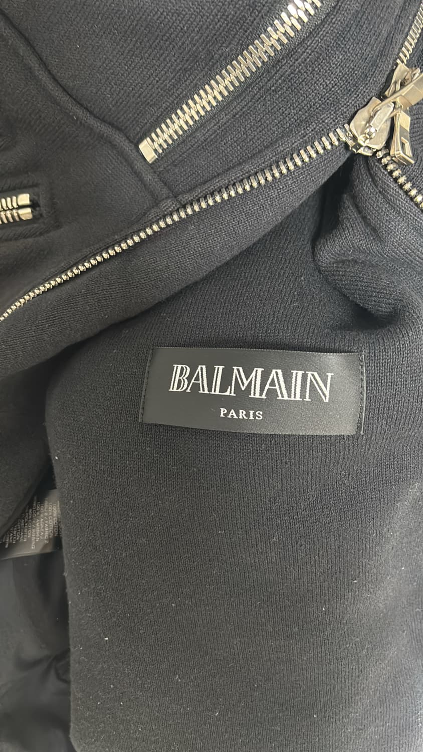 발망 레더슬리브 멀티지퍼 디테일 바이커 자켓 상품이미지3