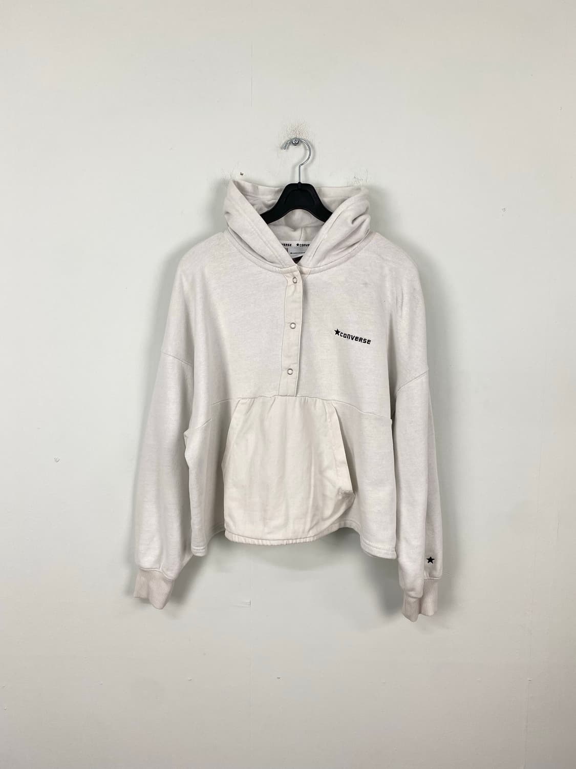 컨버스 재팬 하프집업 크롭 후드티 L <674> 상품이미지1