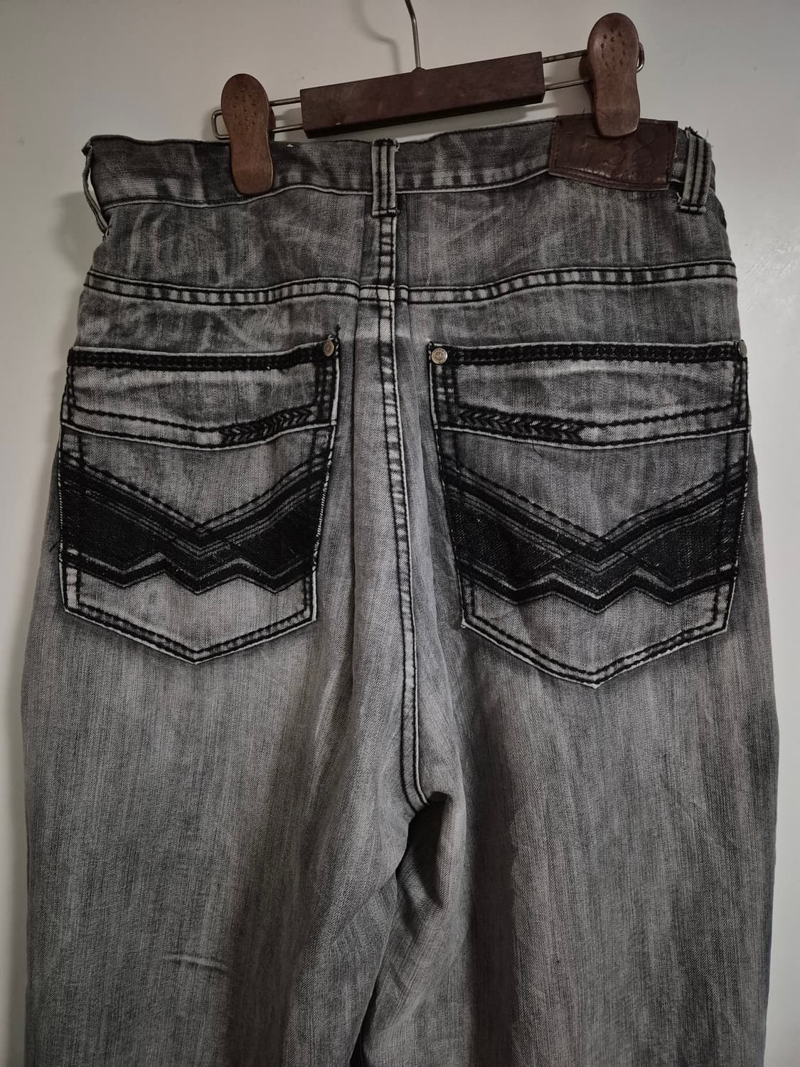 1738dynasy 그레이 워싱 힙합팬츠 허벅지 43 상품이미지1