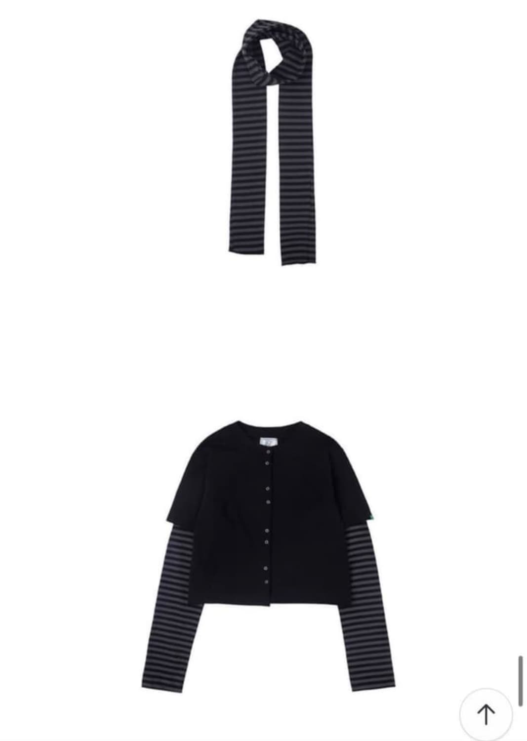 노컨텐츠 스트라이프 티+머플러 set 상품이미지3