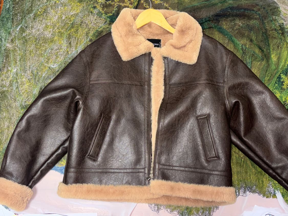 닉앤니콜 무스탕 브라운 상품이미지2