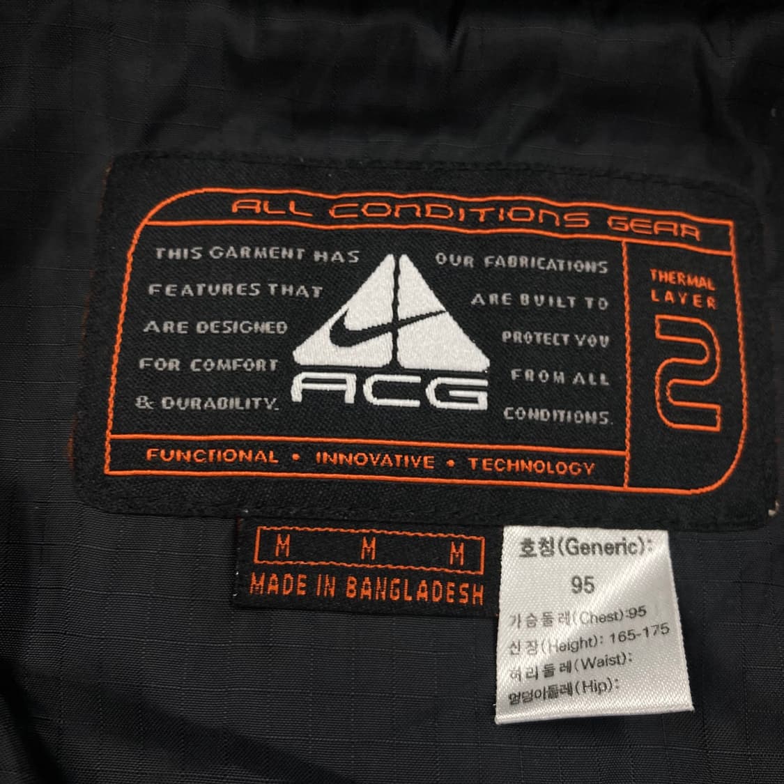 나이키 ACG 블랙 컬러 스몰 로고 패딩 조끼 상품이미지5