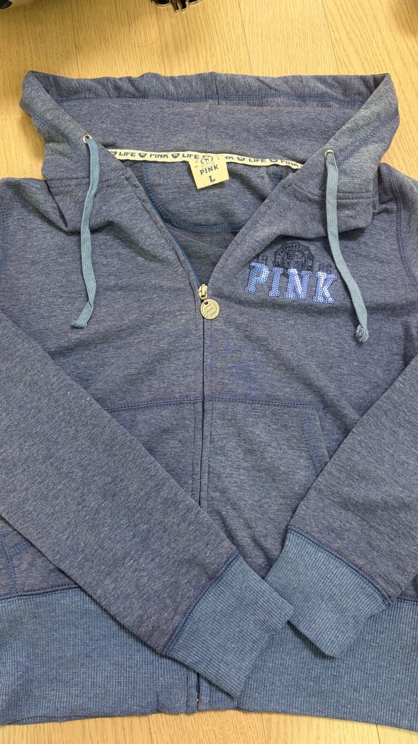 빅토리아시크릿 빈티지 PINK 스팽글 후드집업 상품이미지2