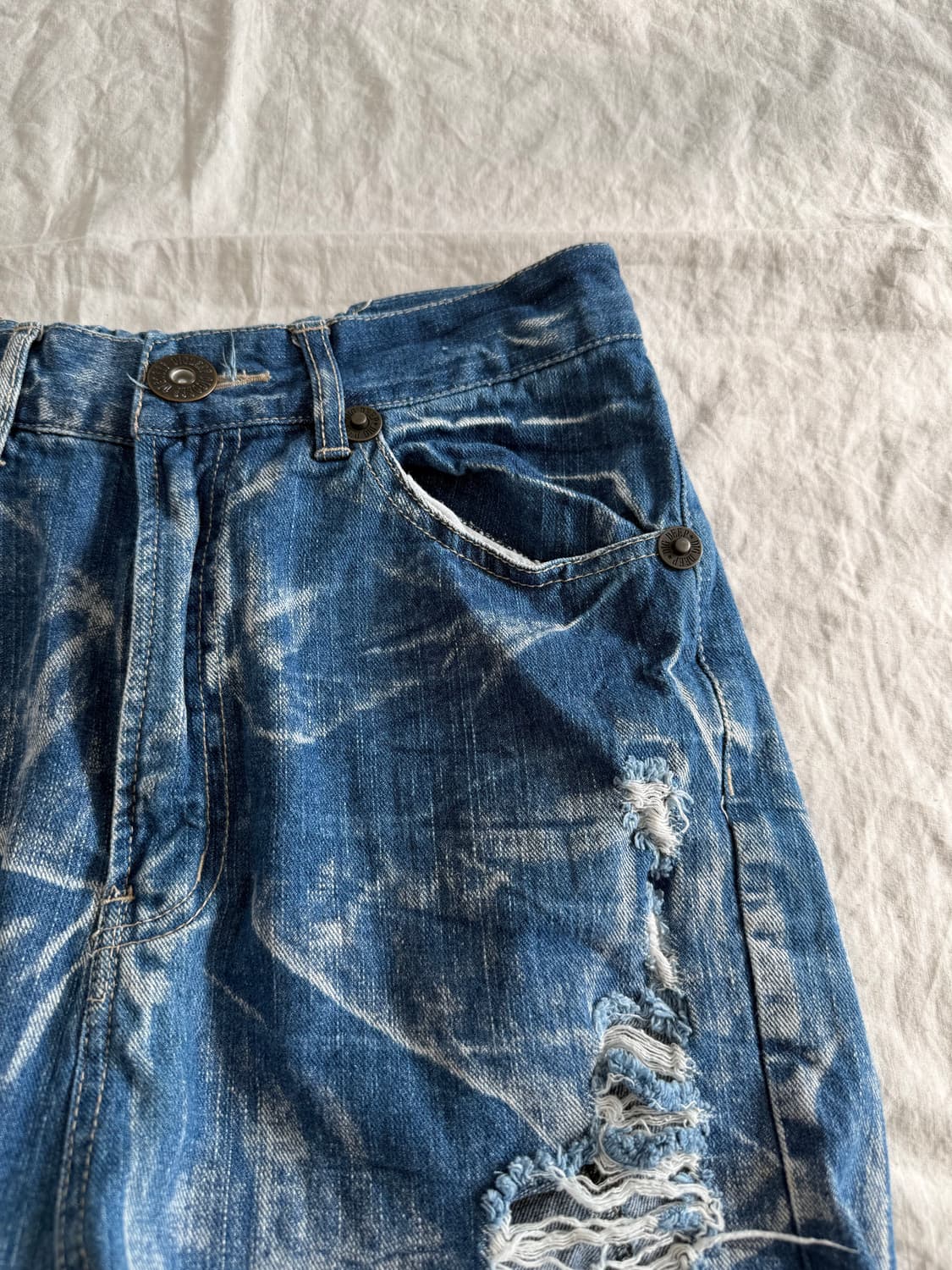 디그딥 하이웨스트 니혼진 너드 와투케 펑크 데님 팬츠 상품이미지3