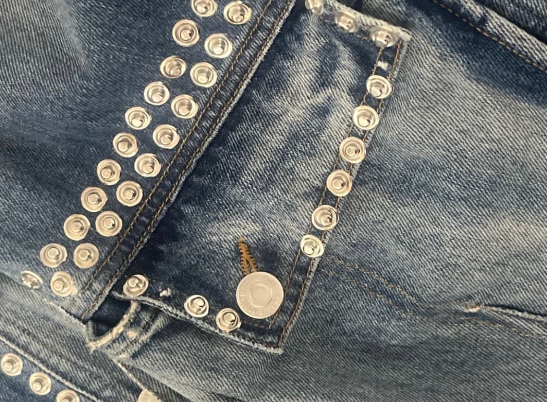 마틴로즈 스터드 크롭 데님 자켓 상품이미지2