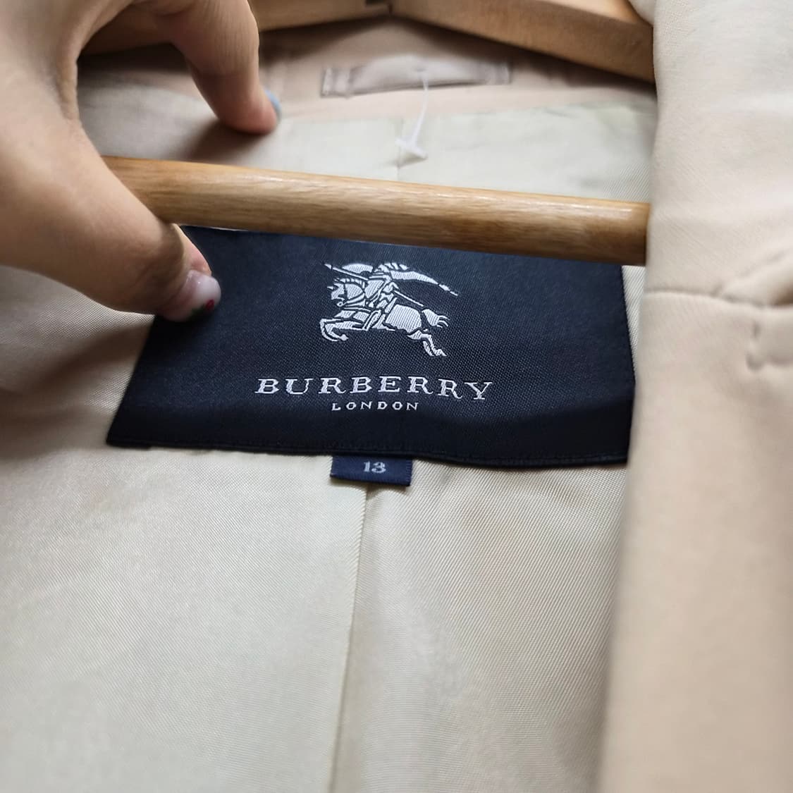 버버리 베이지 더블 버튼 자켓 여성 L 상품이미지5