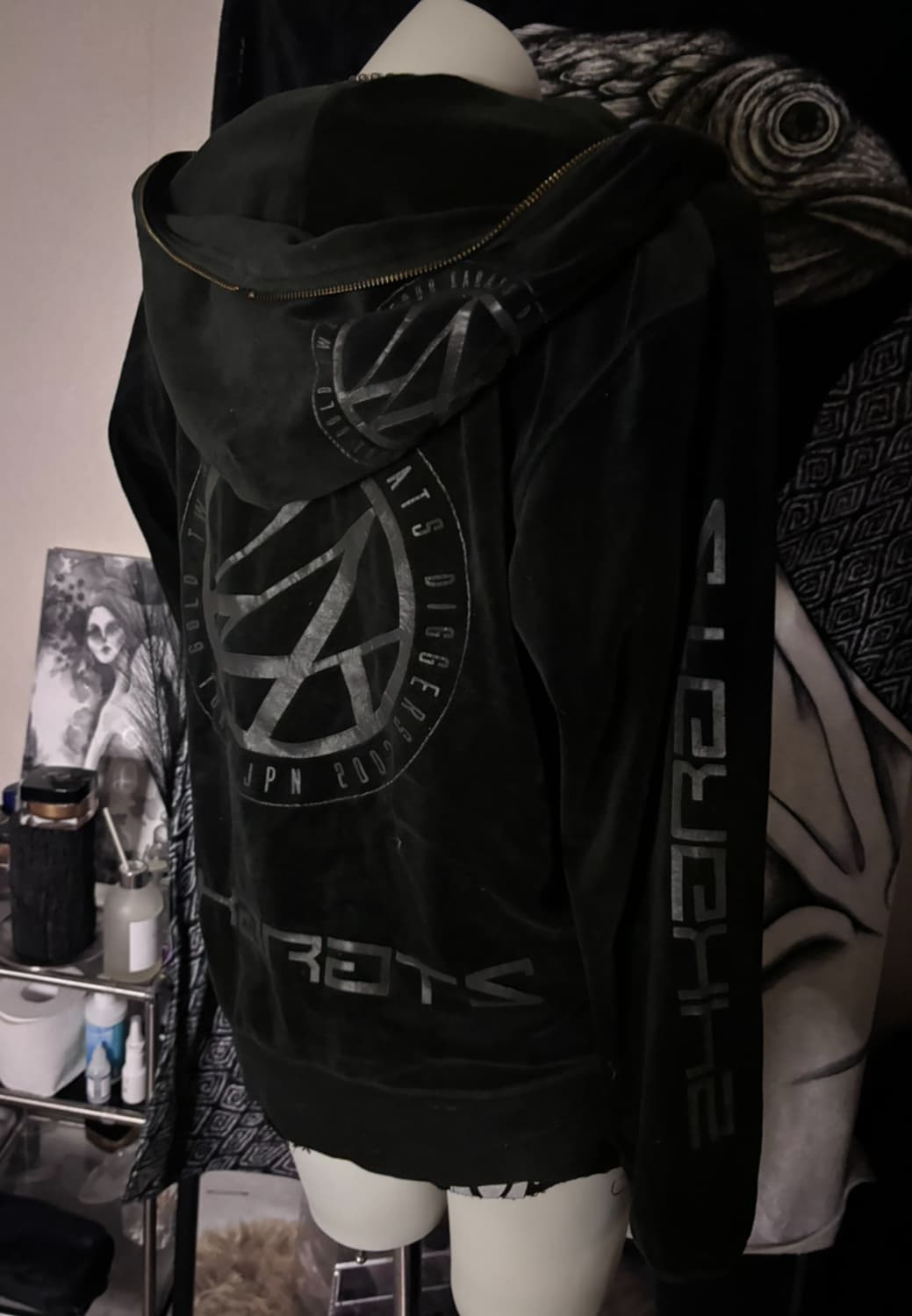 빈티지 벨벳 투지퍼 후드집업 상품이미지4