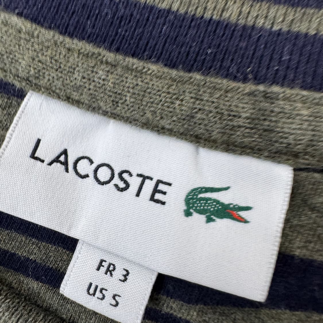 95 라코스테 해비스웻 카키 맨투맨 티셔츠  상품이미지3