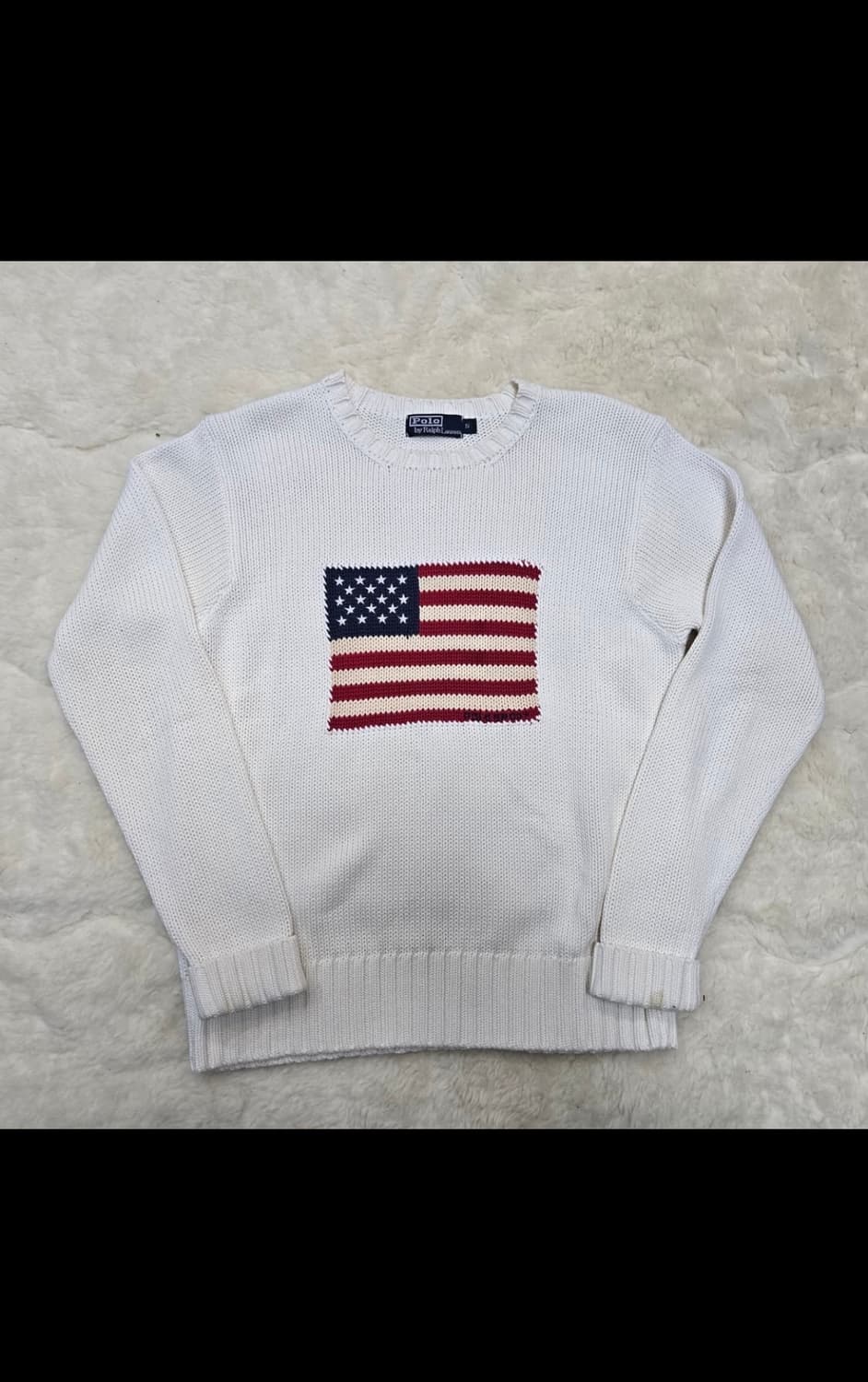 폴로랄프로렌 90s 성조기 니트 크림 S 상품이미지1