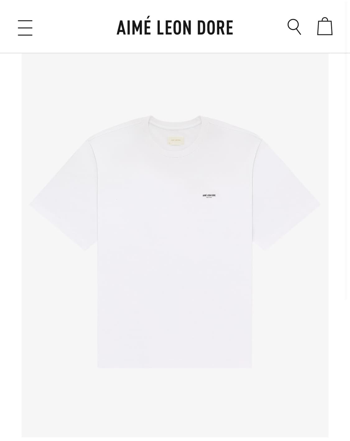 에메레온도르 micro logo tee (white) M사이즈 상품이미지1