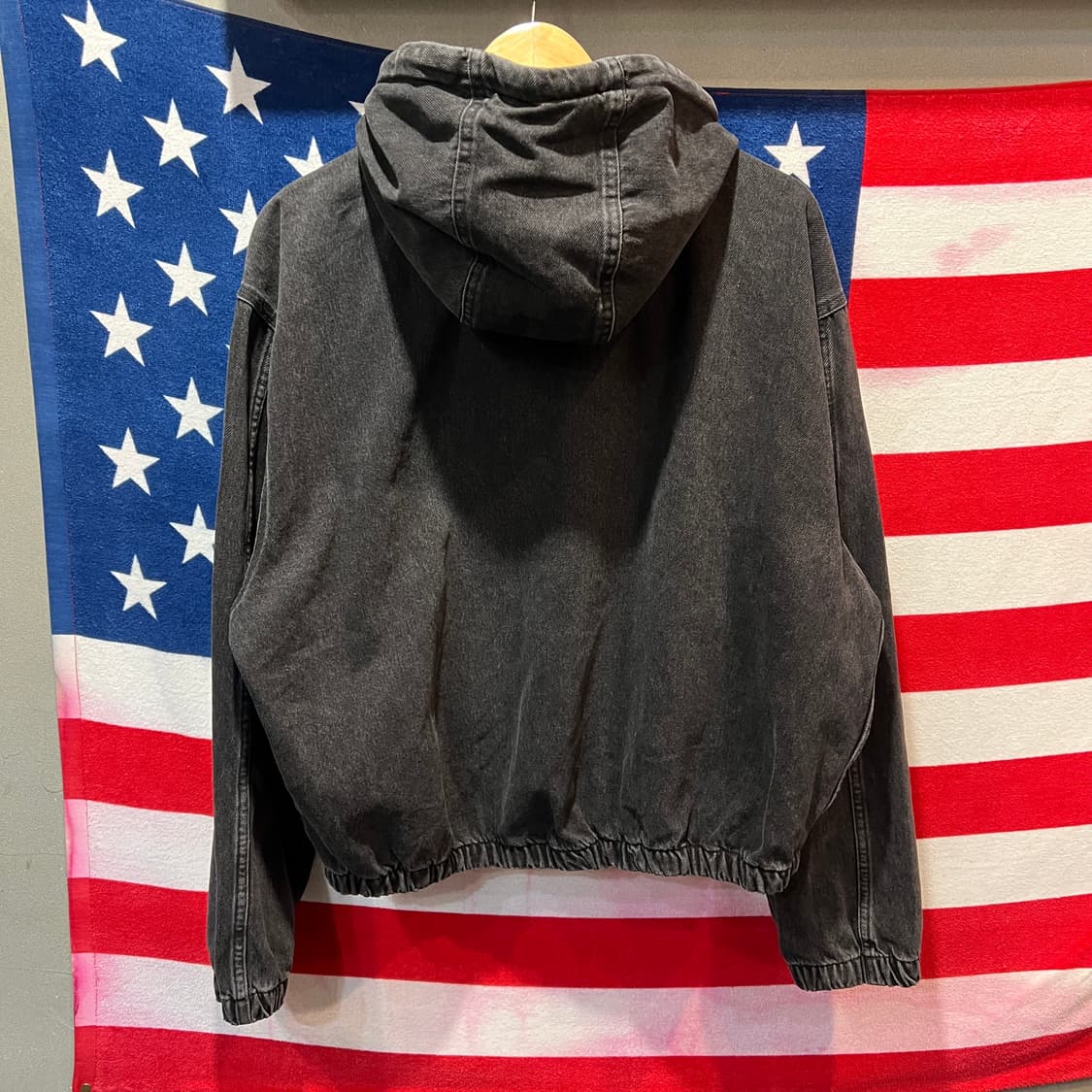 자라 워싱 크롭 후드집업 상품이미지2