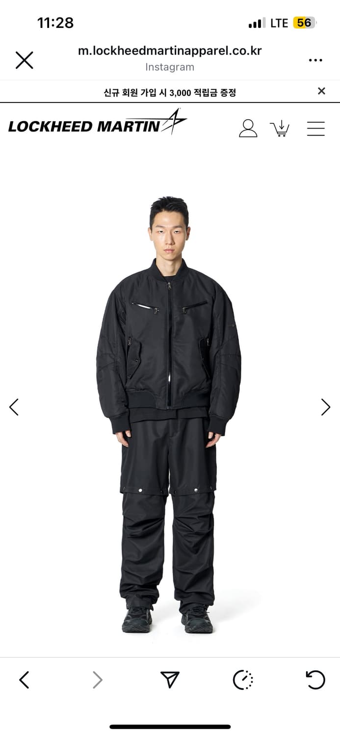 Four Zip Bomber Jacket MA-1 (BLACK) 상품이미지2