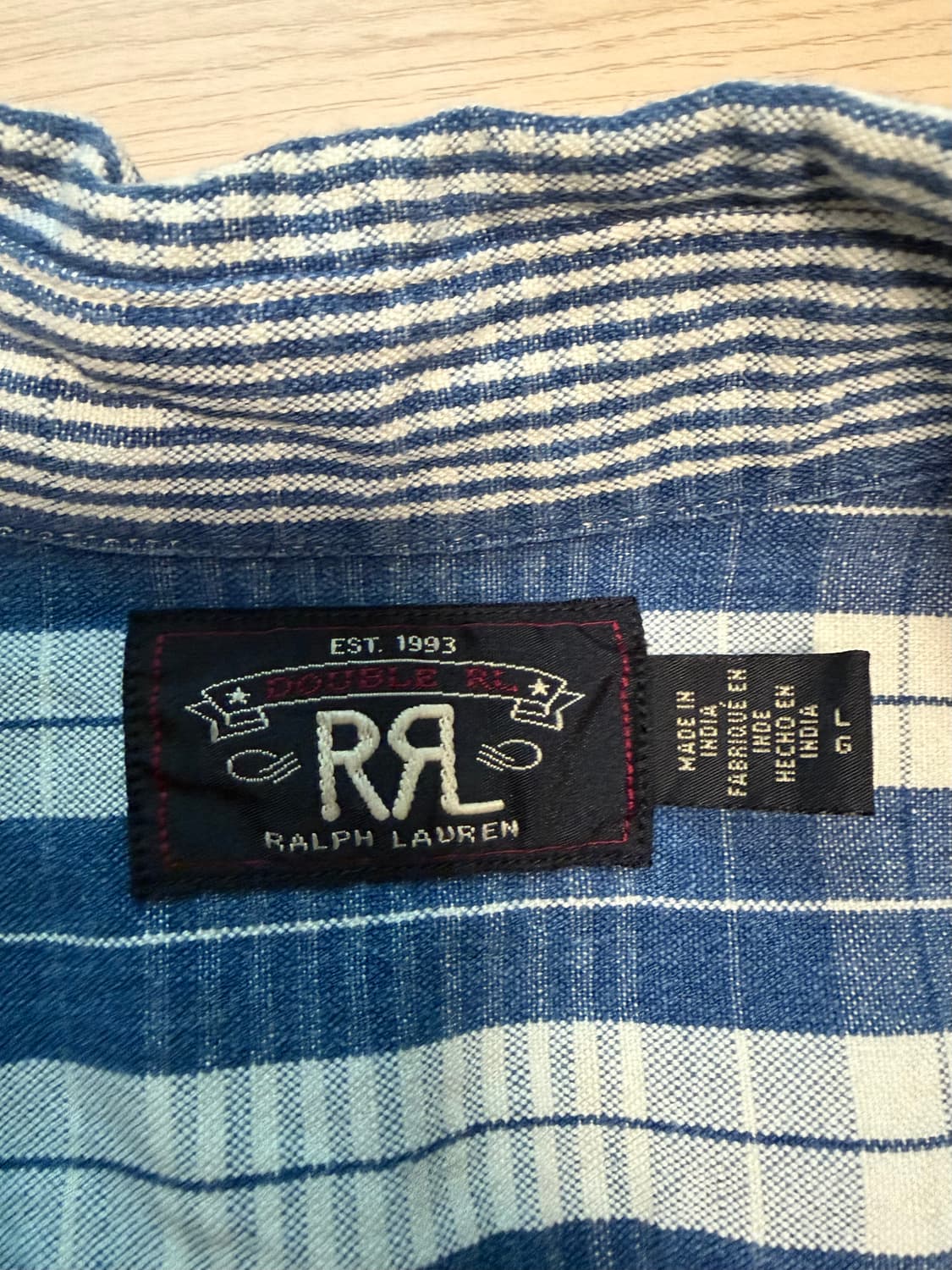 [L] rrl 인디고 체크 워크 셔츠 상품이미지3