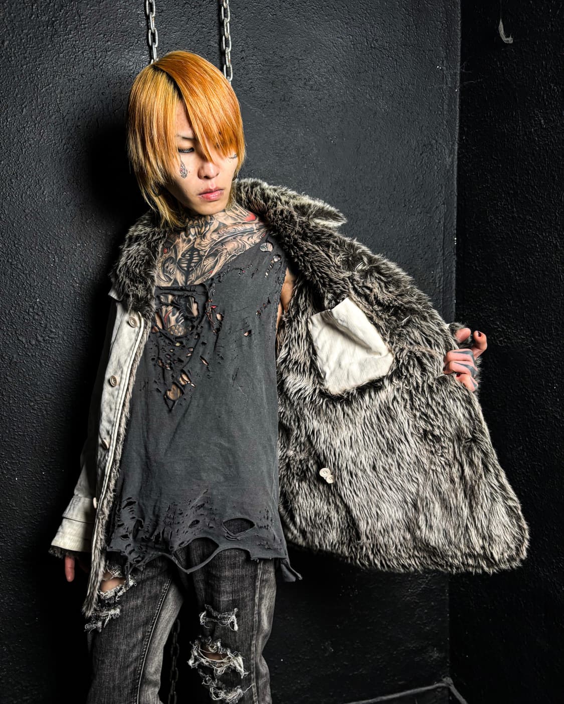 Fur Lined Ivory Jacket 상품이미지1