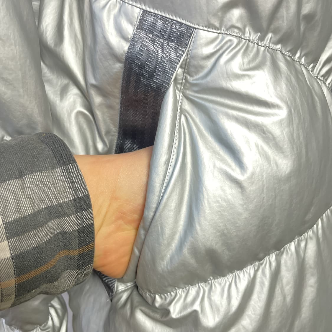 나이키 다운 필후디 재킷 실버 패딩 은갈치 상품이미지7