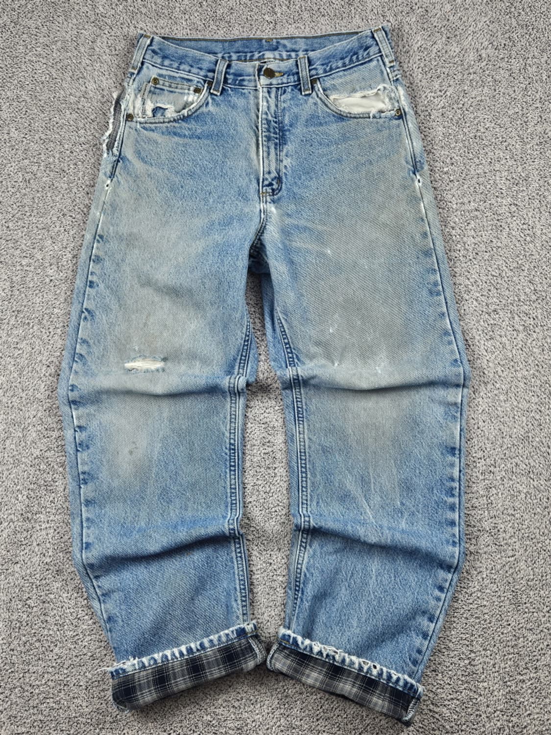 칼하트 헤비 플란넬 데님 워크 팬츠 ( 30 X 32 ) / 10377 상품이미지1